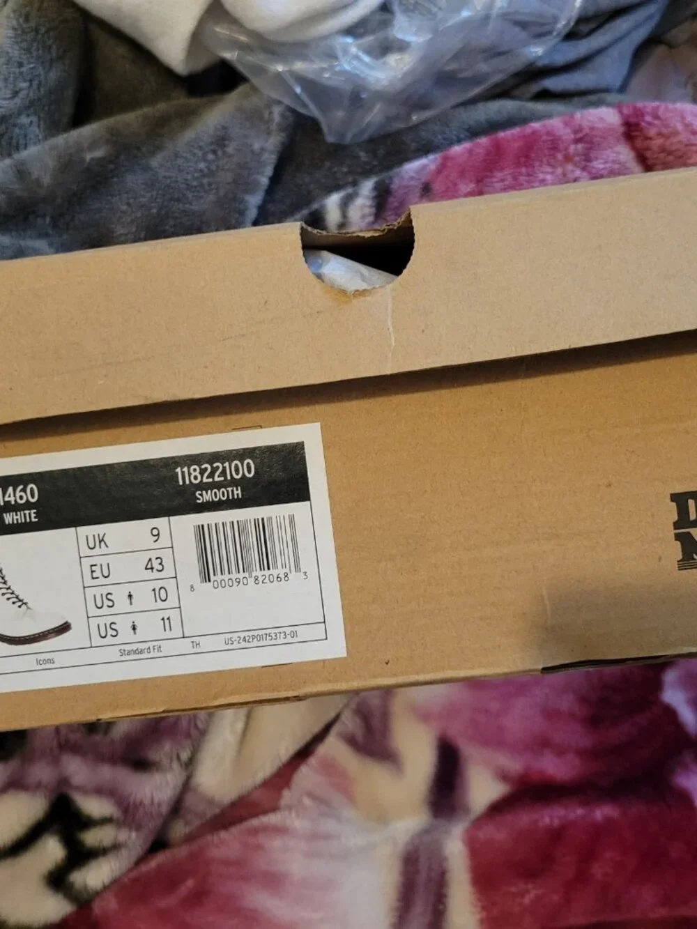 Dr Martens 1460 White Smooth Leather Boots UK 9 MENS 10 WOMENS 11 NEW RARE!